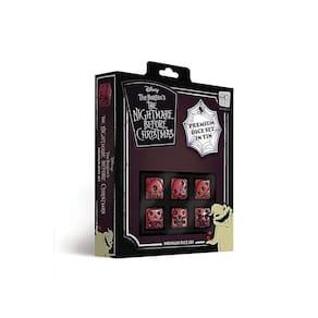 Conjunto de dados USAOPOLY Nightmare Before Christmas com estojo de lata