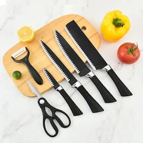 Linha Profissional Facas Faqueiro 6 Peças Resistente Premium