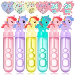 Lembrancinhas de aniversário Bubble Wands AYGXU Unicorn, 24 unidades, mais 3 vermelhas