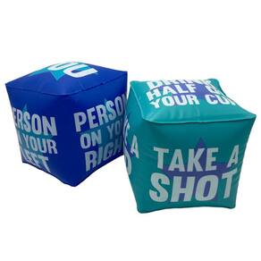 Drinking Game TMD Retail Giant Dice para adultos, PVC inflável