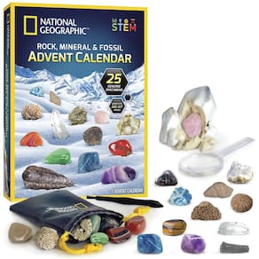 Calendário do Advento NATIONAL GEOGRAPHIC 2021 Rocks Minerals Foss