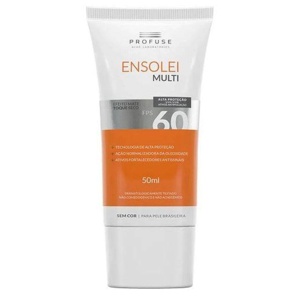 Protetor Solar Ensolei Multi Fps 60 Efeito Mate Profuse Sem Cor 50ml