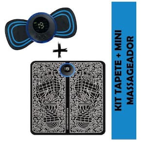 Kit Tapete E Mini Massageador Elétrico Dor Pés E Musculares
