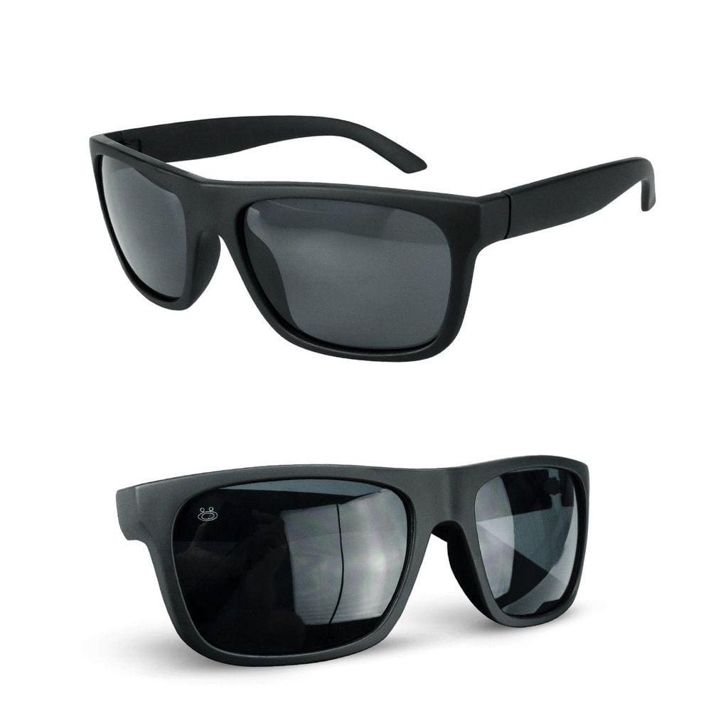 Óculos masculino praia preto emborrachado proteção uv verao Lente preta casual presente estiloso