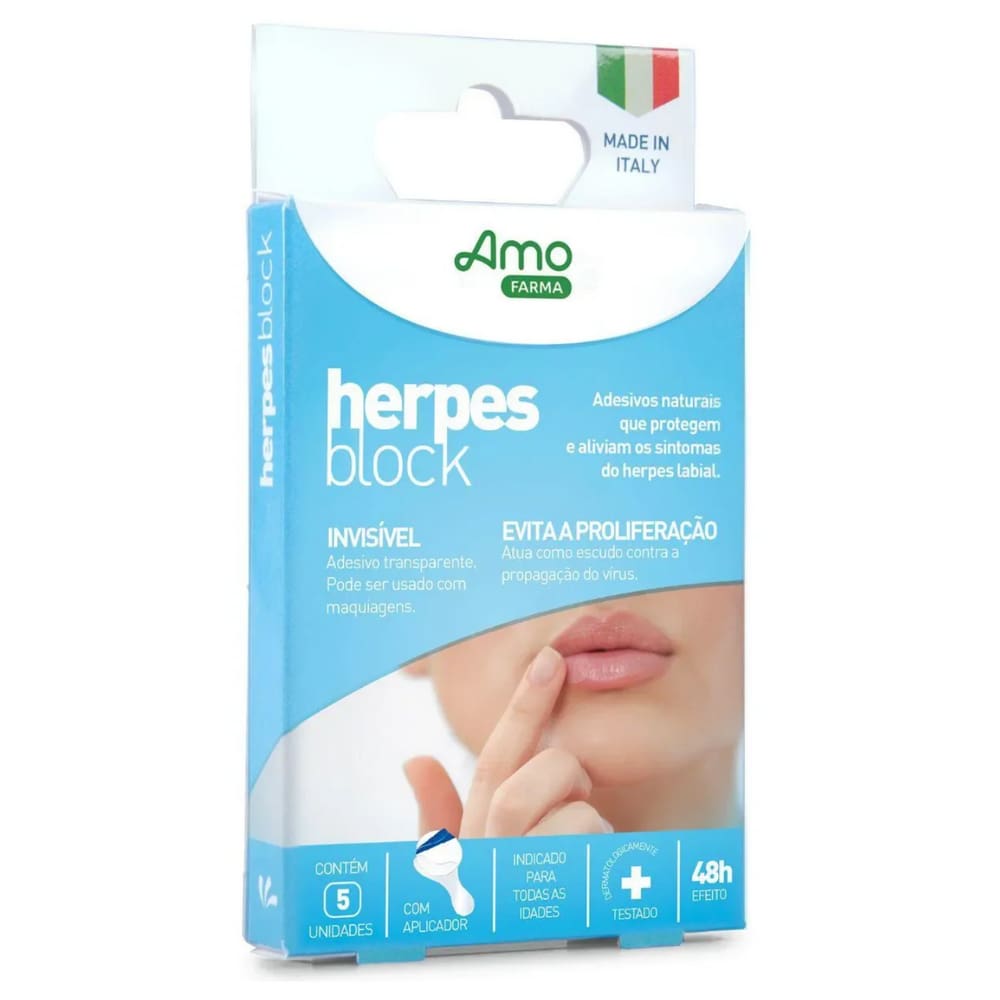 Adesivo Herpes Block Labial Proteção Natural Dermatológico