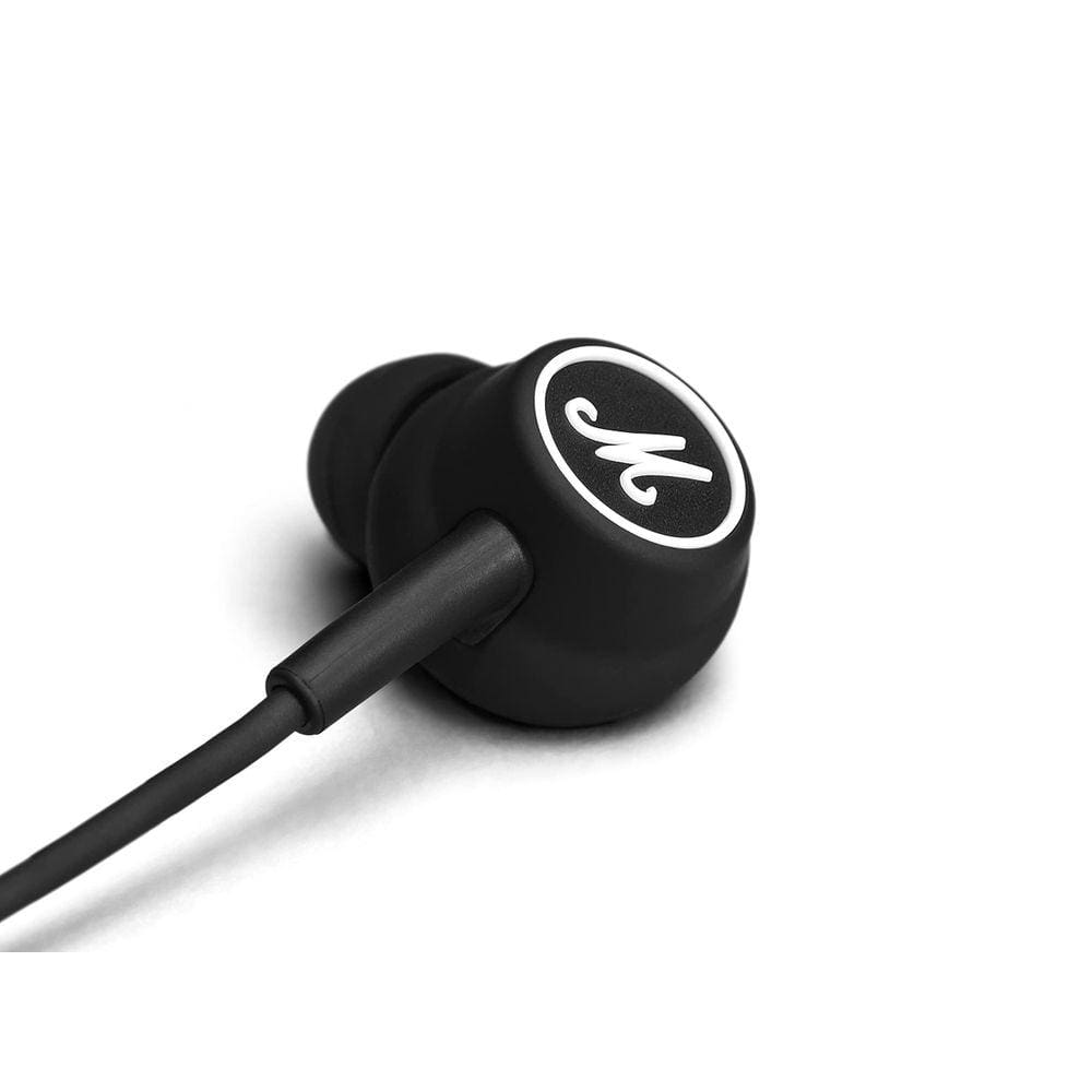 Fones de ouvido Marshall Mode In-Ear com microfone, preto e branco