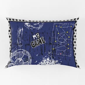 Porta Travesseiro Fronha Avulsa Futebol Game 70cm x 50cm - Estampa Digital Juvenil Infantil Moderno Decorativo Esporte
