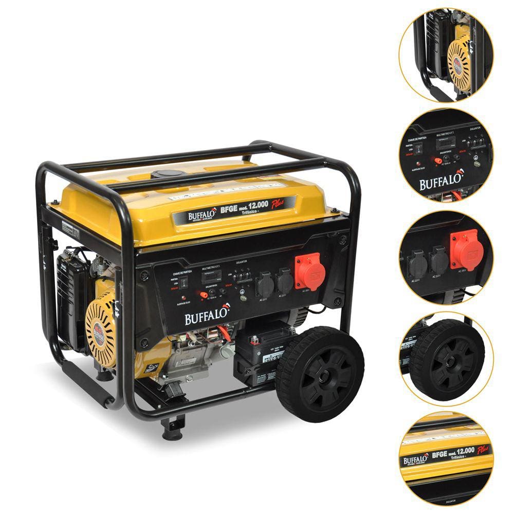 Gerador de Energia a Gasolina 12,5kva Plus 220v Trif. Buffalo
