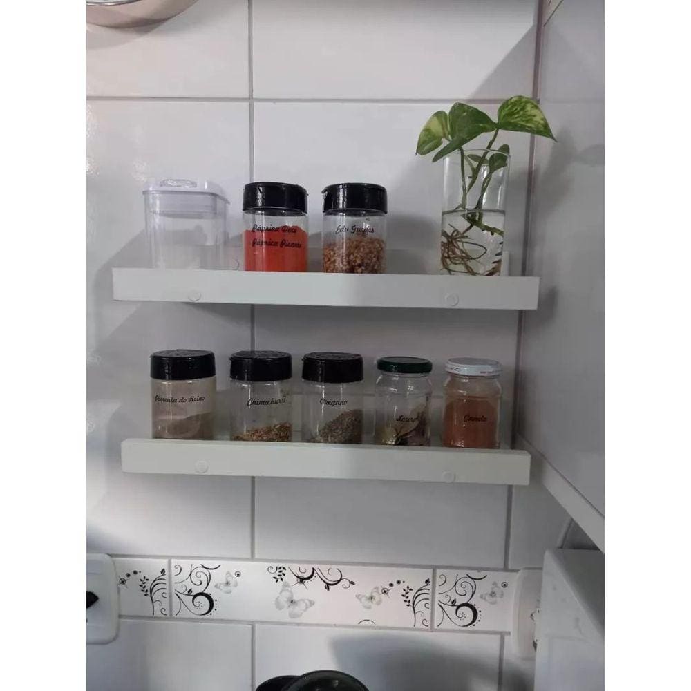 Prateleira Decorativa Porta Temperos Condimentos- 3 Unid