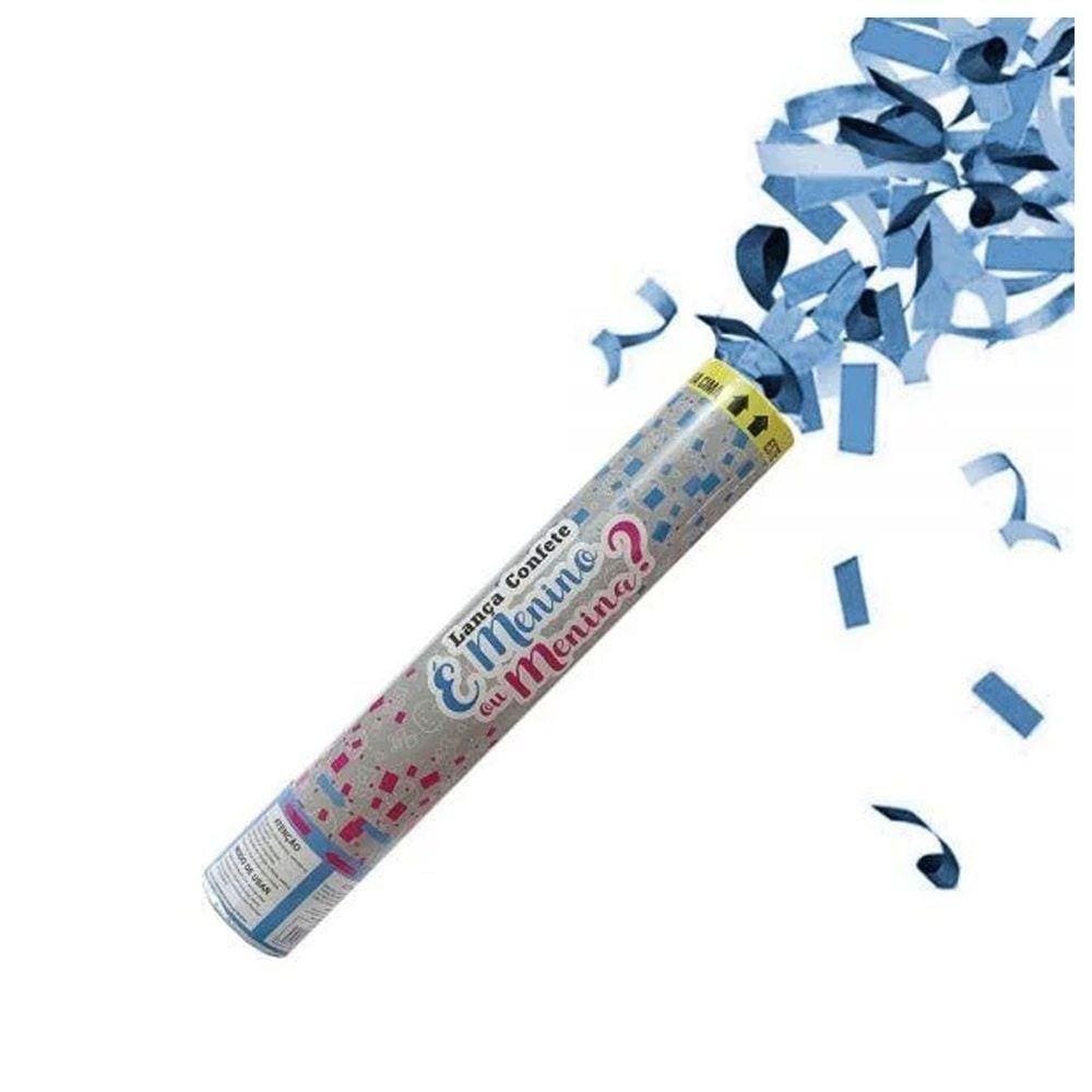 Lança Confete Chá Revelação Azul 30cm