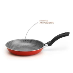 Kit 3 Frigideiras Antiaderente Premium Vermelho Cereja