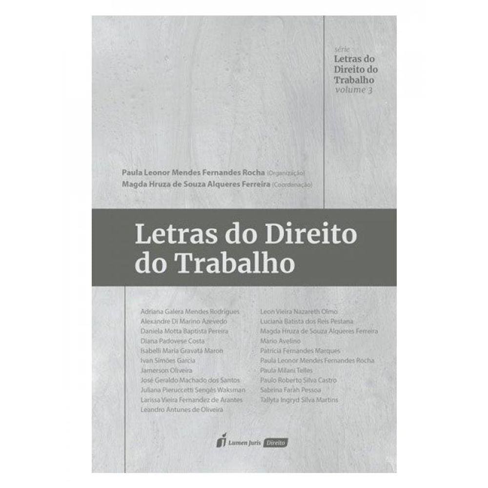 Letras Do Direito Do Trabalho - 2023 - Vol. 3