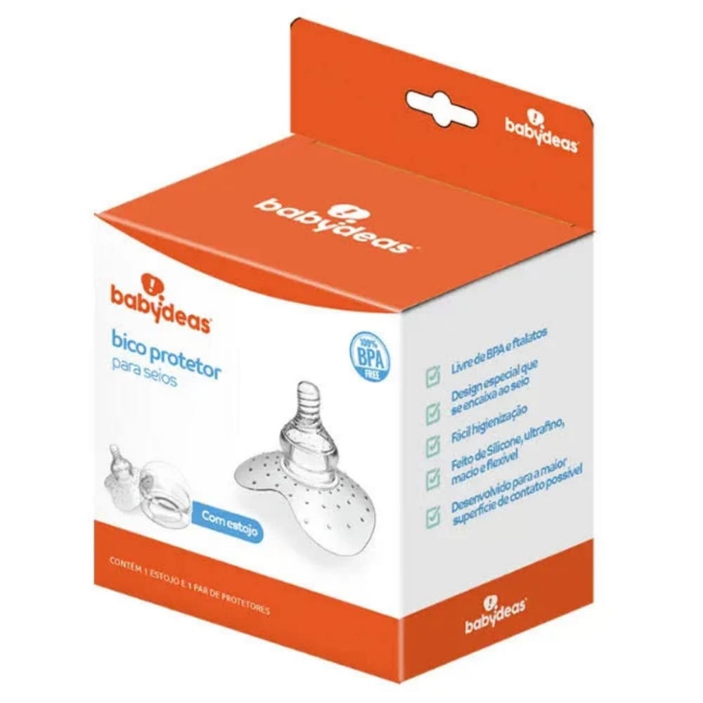 Bico Silicone Ultrafino Protetor de Seios Amamentação C/ Estojo