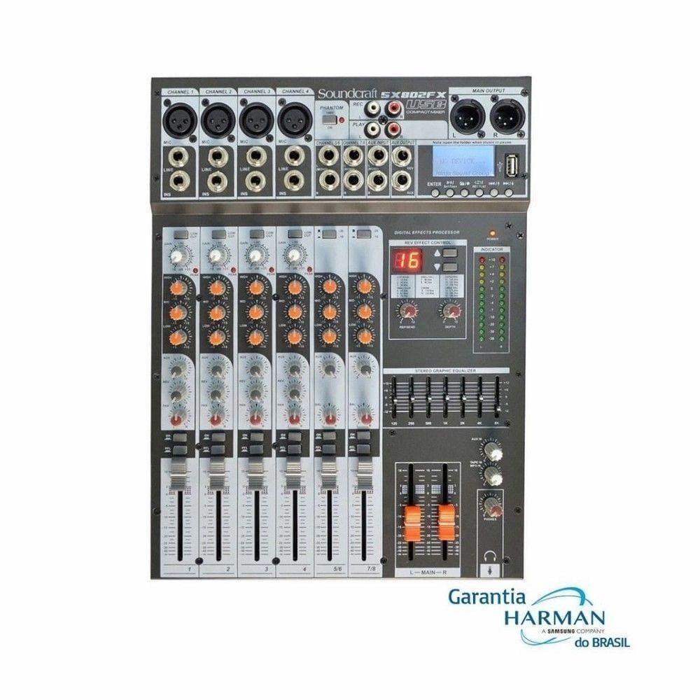 Mixer Analogico Soundcraft Sx802fs Usb 8 Canais
