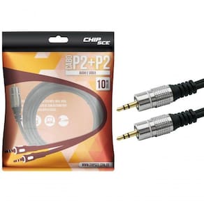 Cabo P2 Fitz - P2 + P2 Estereo Plug Metal - 10m