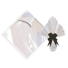 25 Saco Celofane plastico transparente p/ Ovos de pascoa 350g a 500g / 40x40cm