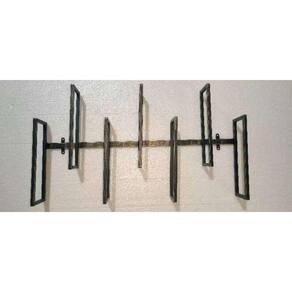 Painel Decorativo de Metal Preto e Bronze 68cm