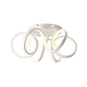 Plafon Moderno Branco 50cm Led 55W 3 em 1 Bivolt
