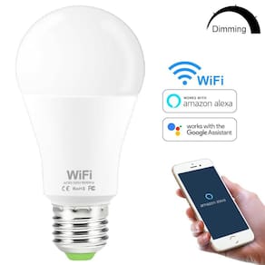 Lâmpada LED inteligente E27/B22 com Wi-Fi -Branco
