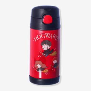 Garrafa Térmica Infantil Click Canudo 300ml Hogwarts Harry Potter
