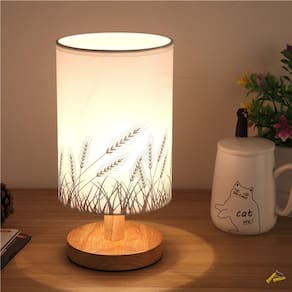 Nordic Madeira LED Luz de Mesa Lâmpada de Cabeceira para Quarto