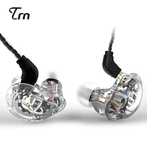 Fones de ouvido TRN V10 HiFi Hybrid 2 Balanced Armature com microfone