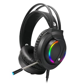 Fones de ouvido para jogos RGB com microfone Unidade de som de 50 mm