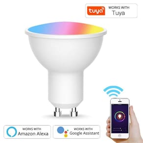 Lâmpada inteligente GU10 de 5W com Wi-Fi e RGB