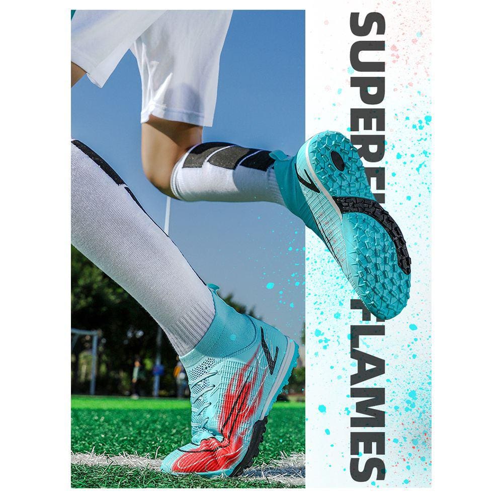 TF Botas de Futebol Antiderrapantes Sapatos de Futebol-Verde 45