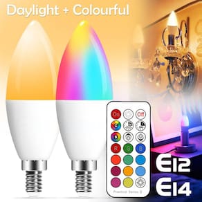 Lâmpada LED E14 para fita RGB interna com controlador