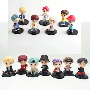 Conjunto de brinquedos para crianças BTS de 6 cm 14 peças com embalagem