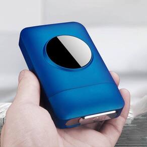 Caixa de metal com isqueiro eletrônico USB, caso = um