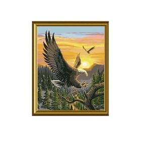 Kit Paint by Numbers DIY Eagle Pintura em tela 50x40cm