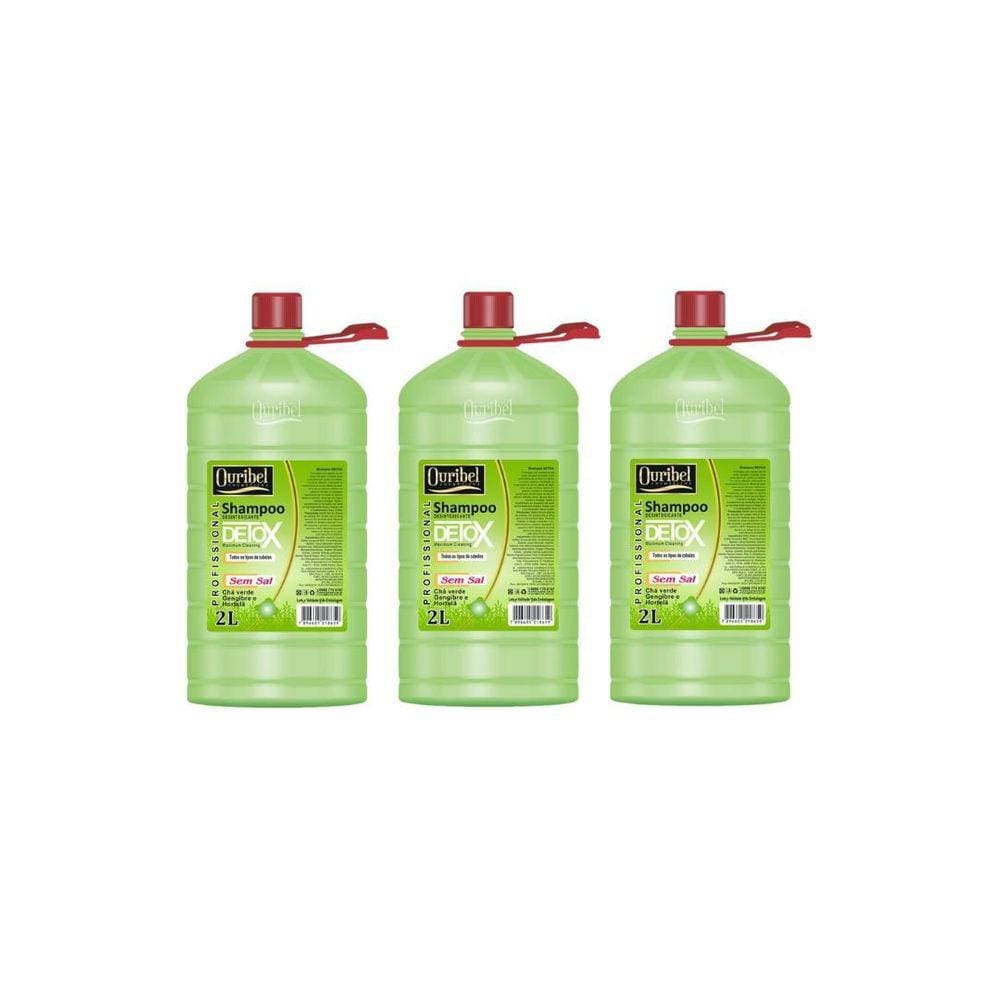 Shampoo Ouribel 2000Ml Detox - Kit C/3Un