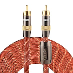 Cabo RCA EMK 8m com cabeça metálica banhada a ouro RCA para RCA Intercon