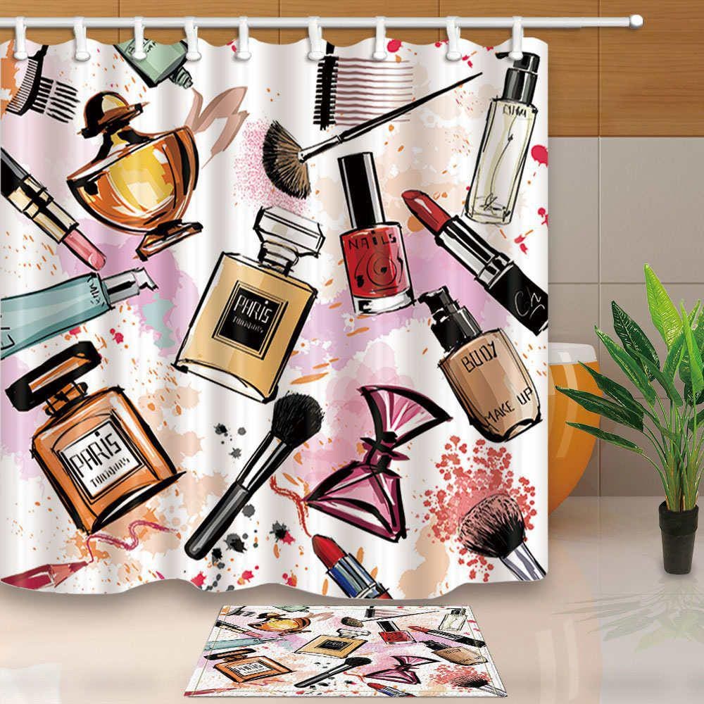 Cortina de chuveiro FANG & JANE Cosmetic Impermeável Poliéster