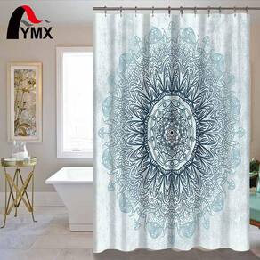 Mandala indiana chuveiro cortina boêmio Lotus impressão Waterproo