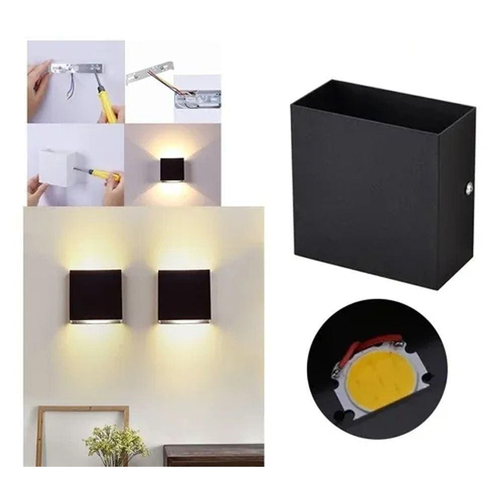 Lâmpada de parede LED 6W Modern Cube Buttress para uso interno
