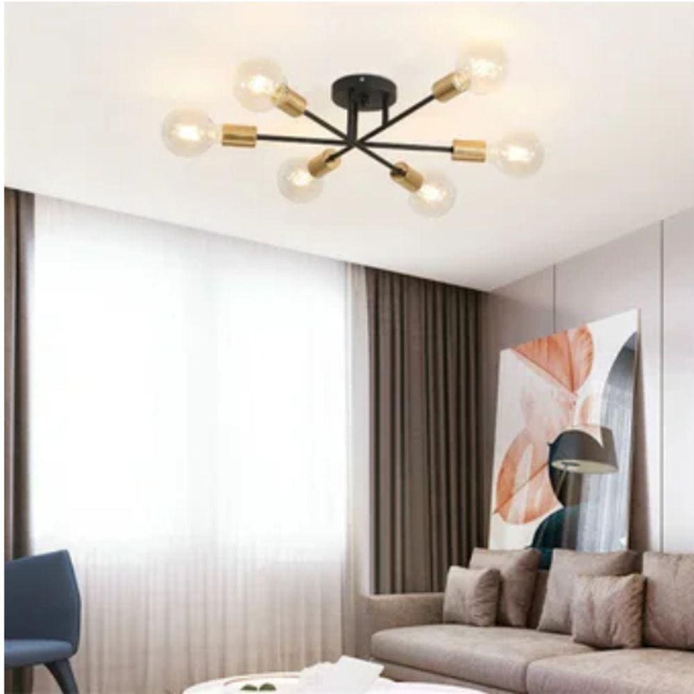 Lâmpada de teto nórdica moderna para ouro da sala de estar