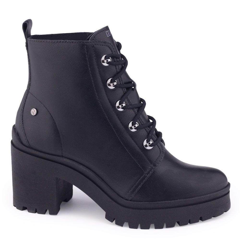 Bota Coturno Fem Ramarim 23-50122 tratorado cadarço salto