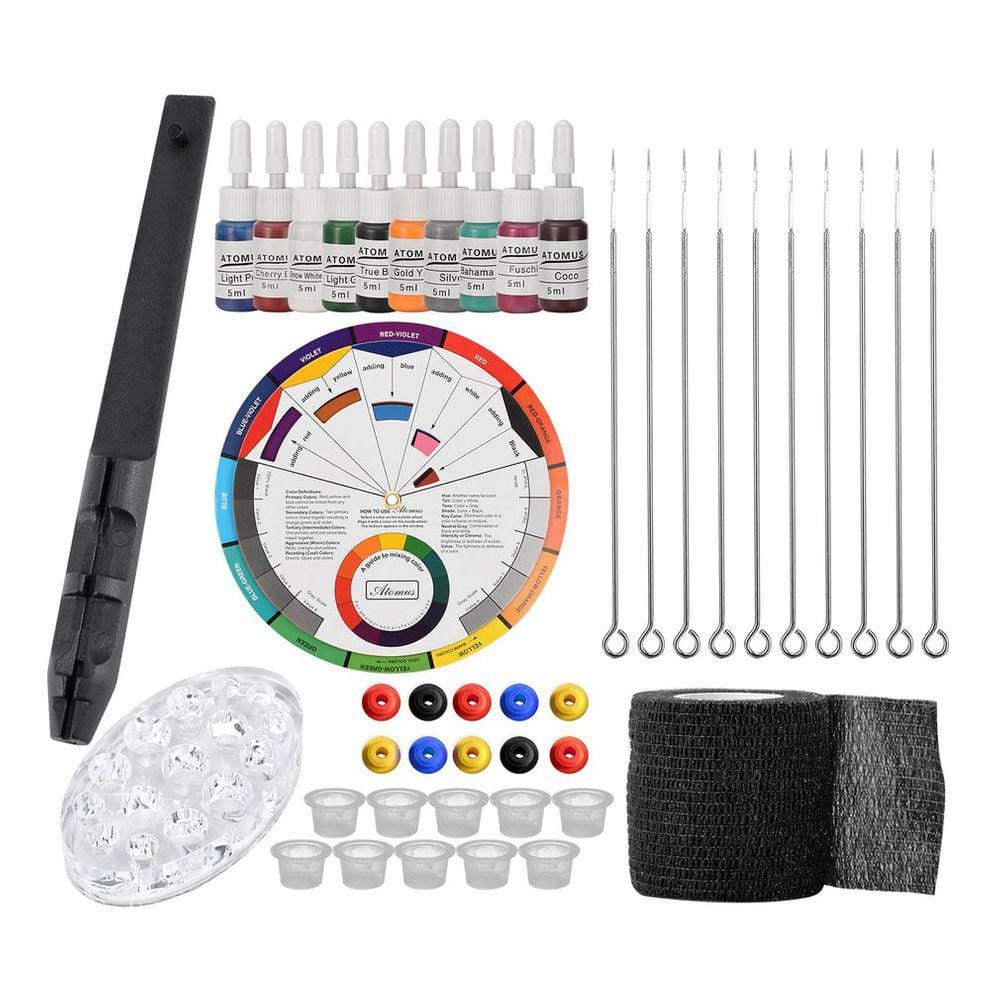 Kit de tatuagem manual de caneta bandagem com tatuagem agulha kit de tatuagem