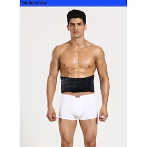 Cintura Elástica Ajustável Correia Puxar Duplo Lombar Back Supp