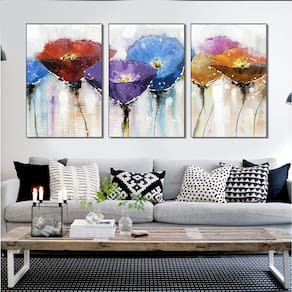 Imagem decorativa 3 peças sem moldura 30*60*3