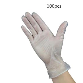 Luvas descartáveis em PVC anties, de qualidade alimentar, transparentes