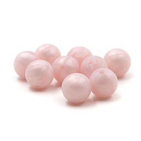 JOJOCHEW 100pcs 9mm-19mm rosa claro silicone contas baby teet