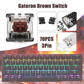 70PCS Pack 3Pin Gateron Tactile Brown Keyboard Switch
