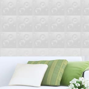 Painel de azulejos de parede 3D PVC impermeável para sala de estar (12 unidades)