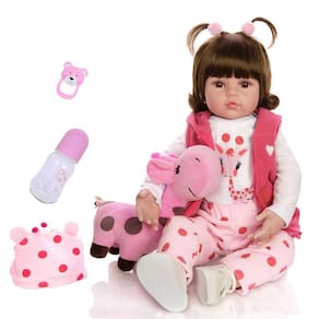 Bonecas de bebê reborn realista de silicone reborn 46cm (simulação)