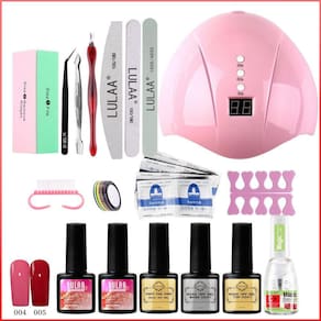 Nail Set UV LED Lamp Secador Com 2/12 pcs Nail Gel Kit Polonês