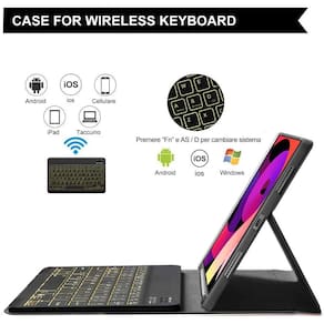 Capa de teclado espanhol com touchpad e mouse espanhóis para Le